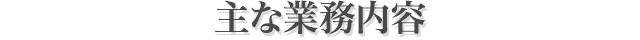 主な業務内容